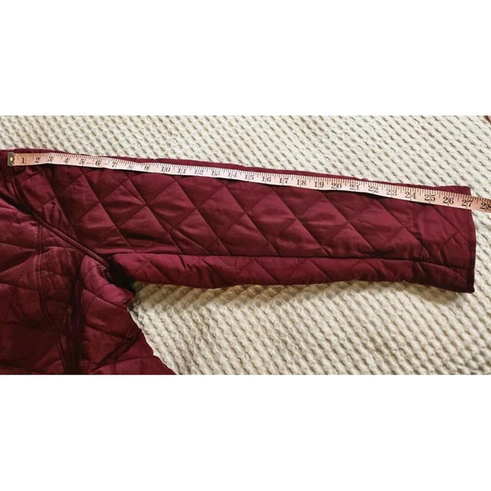 New Crown & Ivy Women's XXL Quilted Barn Jacket Icon Cranberry Crimson NWT - Picture 5 of 12